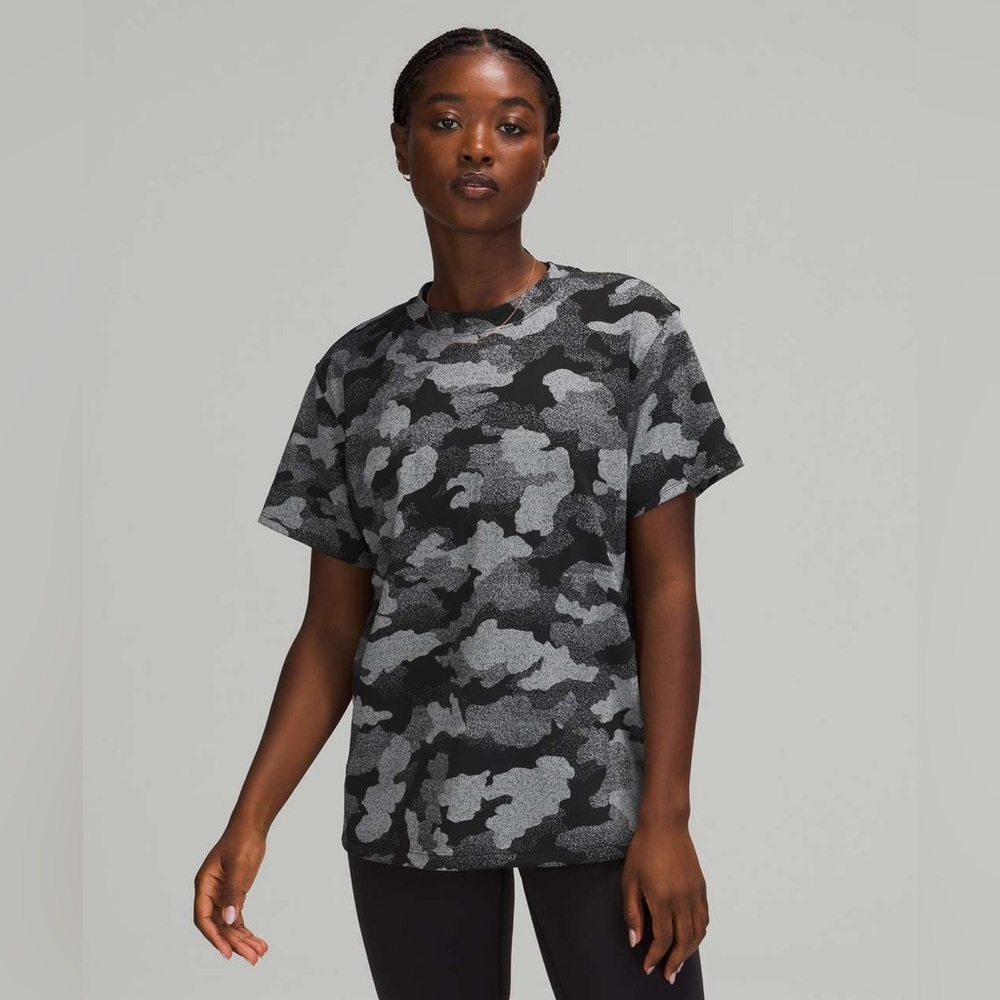 Lululemon All Yours Short Sleeve Training Tee, Heritage speckle camo jacquard.